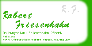 robert friesenhahn business card